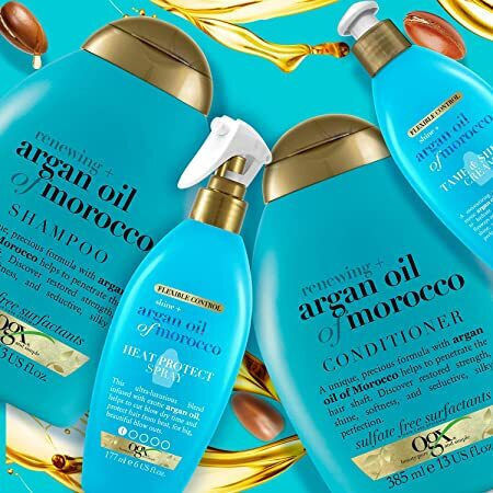 OGX Shine & Argan Oil Morocco Tame Shine Cream Hair Lotion for Smoothing 177ml