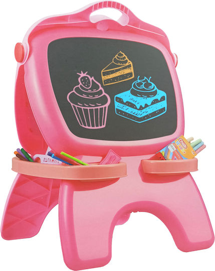 Lean Toys Πίνακας Μαρκαδόρου / Μαυροπίνακας Διπλής Όψης Επιδαπέδιος