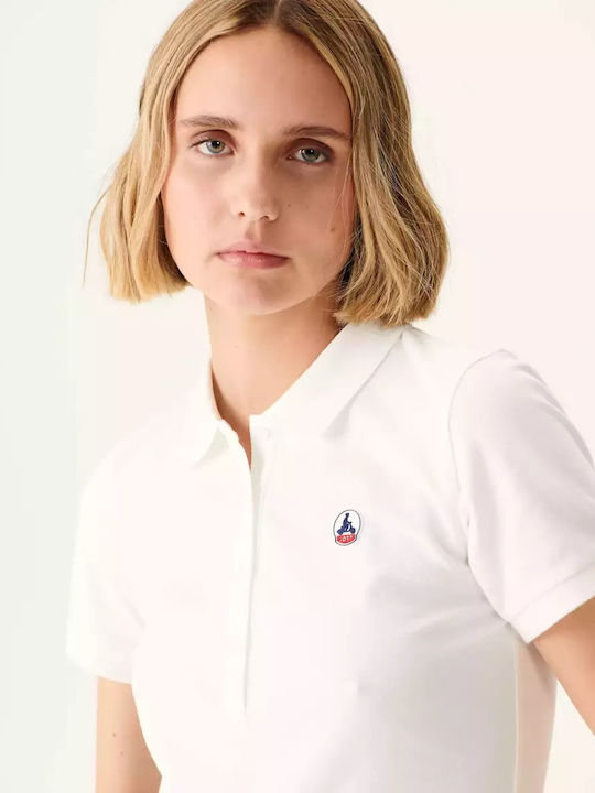 Just Over The Top Women's Polo Shirt Short Sleeve BLANC
