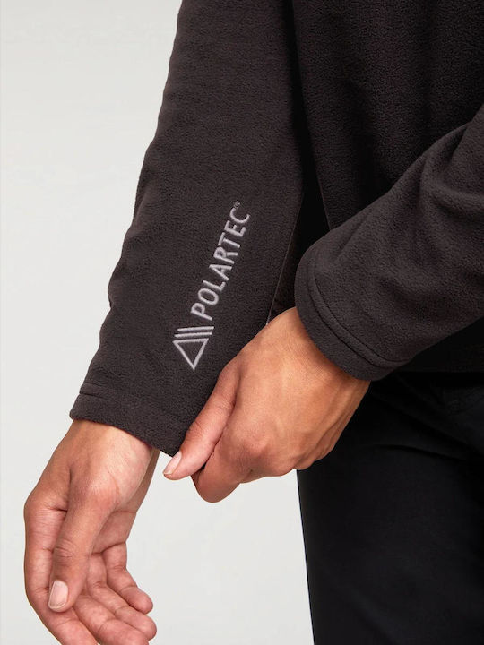 Jack's Bluza Damă Polar Mânecă Lungă cu Fermoar Neagră