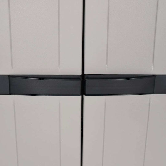 Double-leaf Polypropylene Outdoor Storage Cabinet 65x37x165 cm