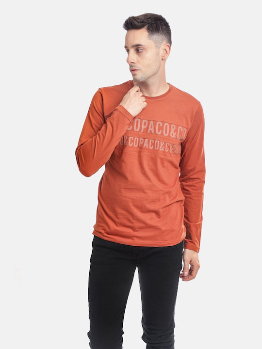 Paco & Co Bluza Bărbătească cu Mânecă Lungă Orange