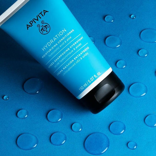 Apivita Hydration Conditioner Hydration for All Hair Types Hyaluronic Acid & Aloe Vera 150ml