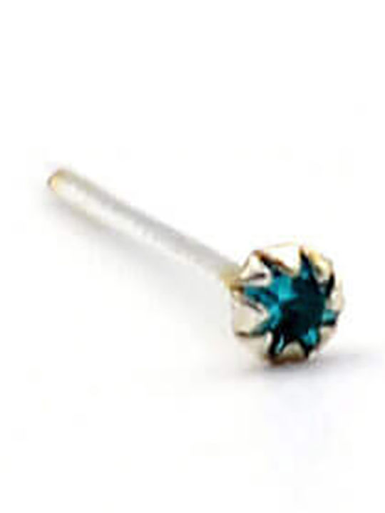 Asimi Body Piercing Nase Piercing aus Silber Schwarz