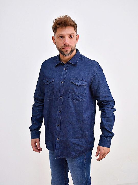 Long-sleeved Denim Shirt Denim (Denim)