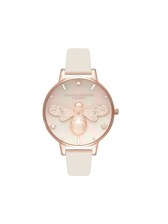 Olivia Burton Women's Watch with Pink Leather Strap