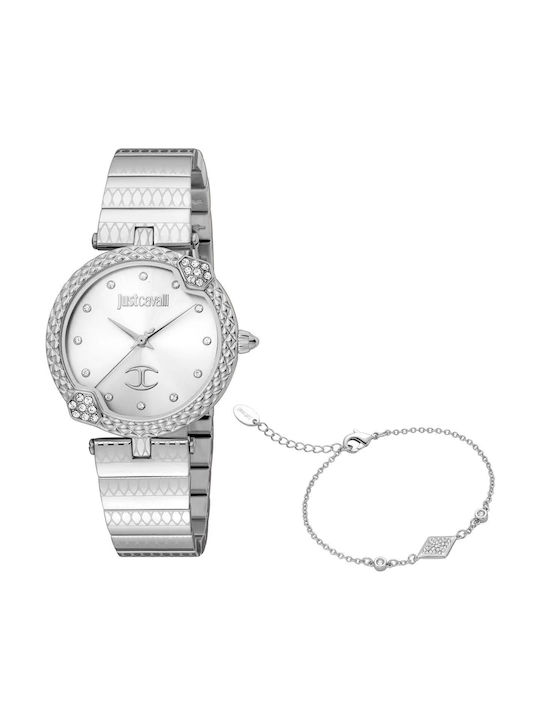 Just Cavalli Watch with Silver Metal Bracelet