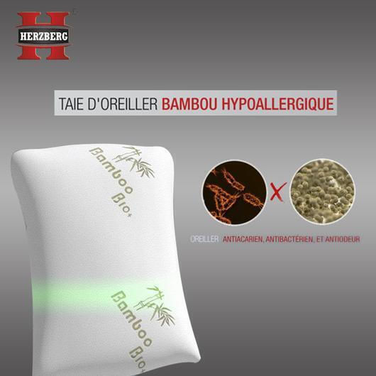 Herzberg Royalty Comfort Bamboo Μαξιλάρι Ύπνου Polyester 50.8x76.2cm