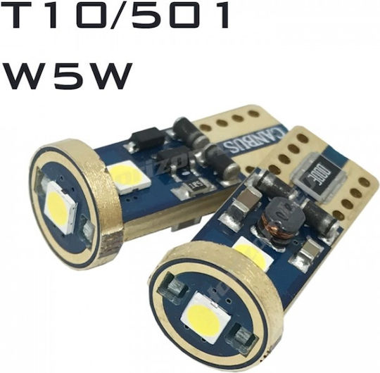 Samsung Λάμπα Αυτοκινήτου Led Apus T10 T10 Canbus LED Κίτρινο 12V 2W