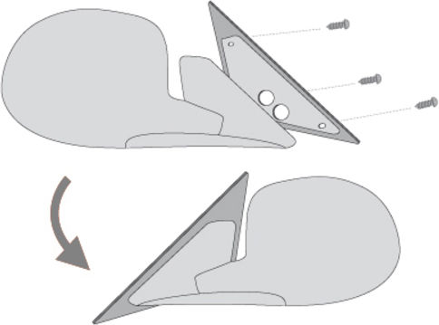 Dectane Bases Car Mirrors Mitsubishi Eclipse 95-99 2pcs