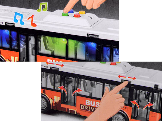 Jokomisiada Wenyi Spielzeugautos & Rennstrecken Bus Maßstab 1:16