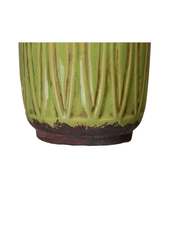 BigBuy Vază Decorativă Ceramică Verde 15x27.5x27.5cm 1buc