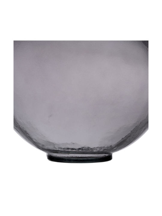 BigBuy Decorative Vase Glass Gray 20x25x25cm 1pcs