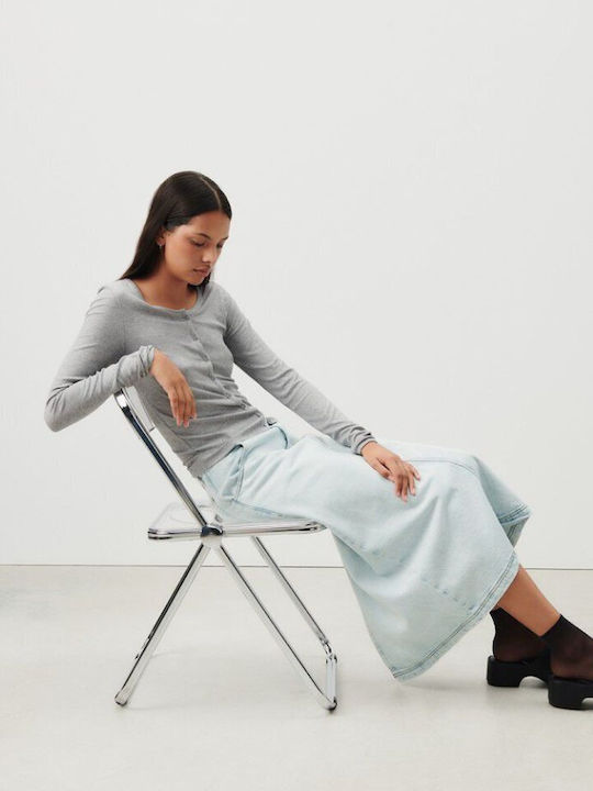 Denim Skirt Light Blue