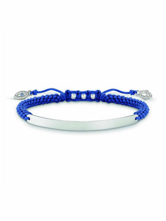 Thomas Sabo Femeiesc Brățară Macrame din Frânghii/corzi cu Zirconiu