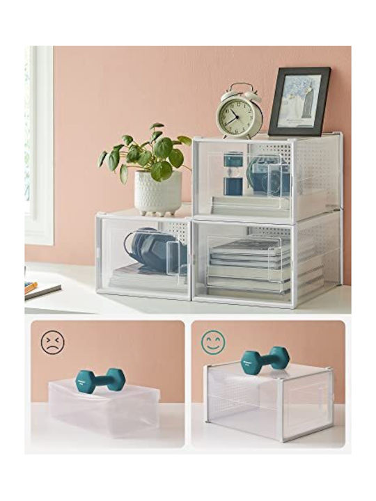 Plastic Shoe Organizer Transparent 31x24.5x17.5cm