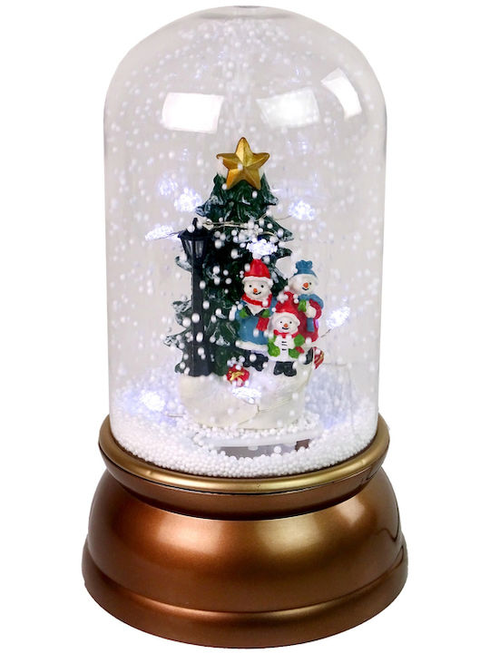 Christmas Illuminated Decorative Jar with Snowman 22x22x36cm