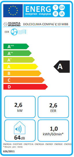 Olimpia Splendid Dolceclima Compact 10 MBB Φορητό Κλιματιστικό 10000 BTU μόνο Ψύξης