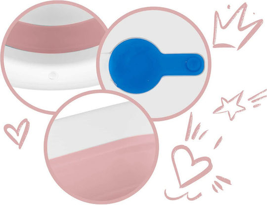 Ricokids Πτυσσόμενη Μπανιέρα Μωρού με Θερμόμετρο Ροζ