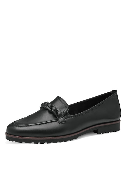 Tamaris Leather Women's Moccasins in Black Color