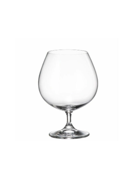 Bohemia Set de Pahare Cocteiluri din Cristal în Culoare Maro Fără Colțuri 690ml 4buc