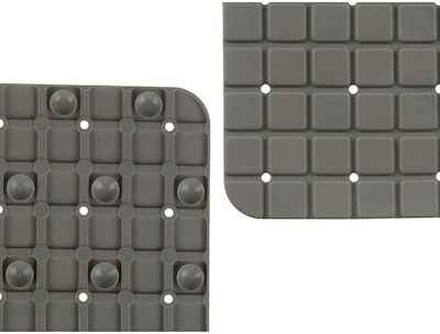 Berilo Shower Mat with Suction Cups Gray 50.3x50.3cm