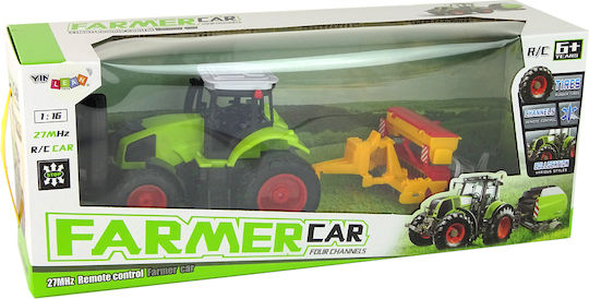 Lean Toys Teleghidat Tractor Verde
