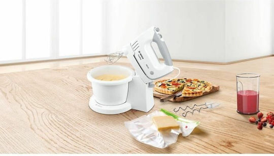 Bosch Μίξερ με Πλαστικό Κάδο 3lt Λευκό 450W
