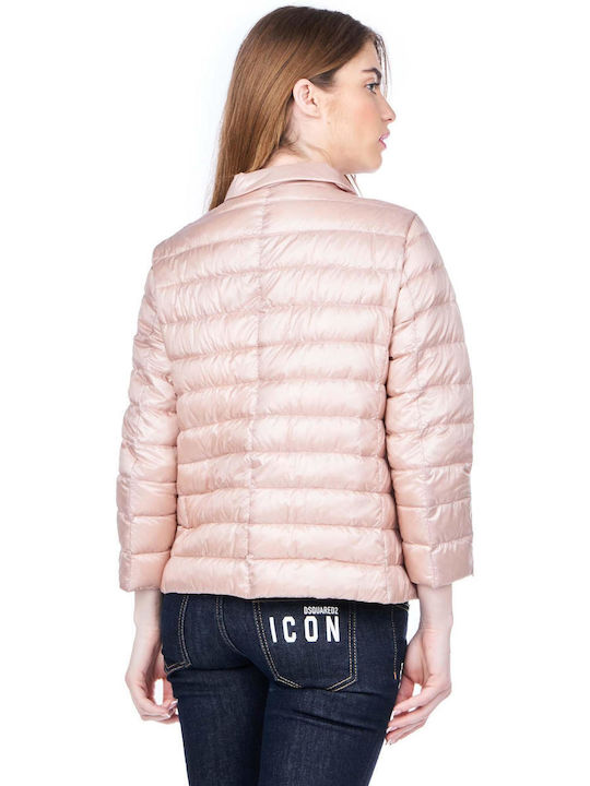 Herno Women's Short Puffer Jacket for Winter Pink