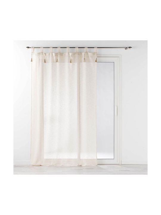 Douceur d'Intérieur Curtain with Tab Top L-c Dalila Beige 140x240cm
