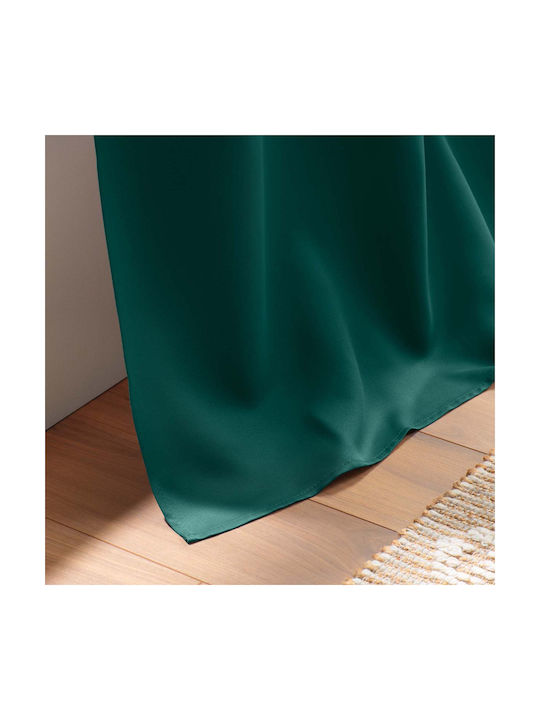 Douceur d'Intérieur Perdea Opacă Cu Capse L-c Occult Verde 135x240cm