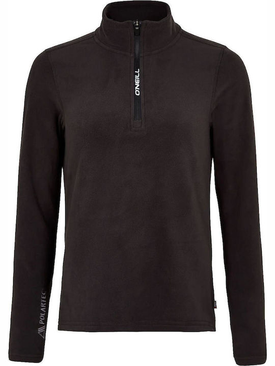 Jack's Bluza Damă Polar Mânecă Lungă cu Fermoar Neagră