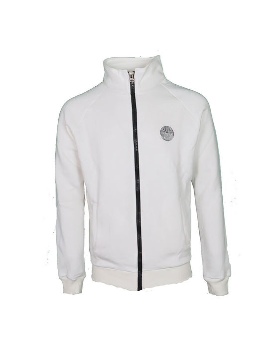 Privato Men's Sweatshirt Jacket WHITE