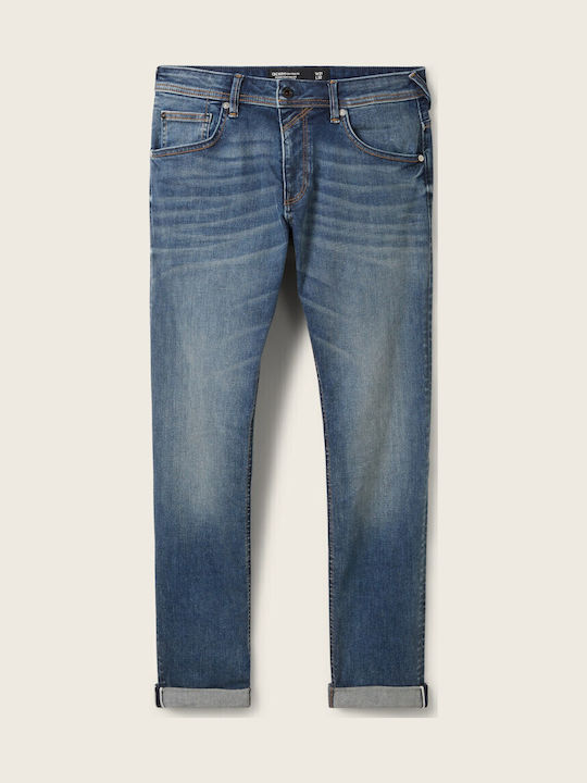 Aedan Ανδρικό Παντελόνι Τζιν με Slim Straight Εφαρμογή Μπλε