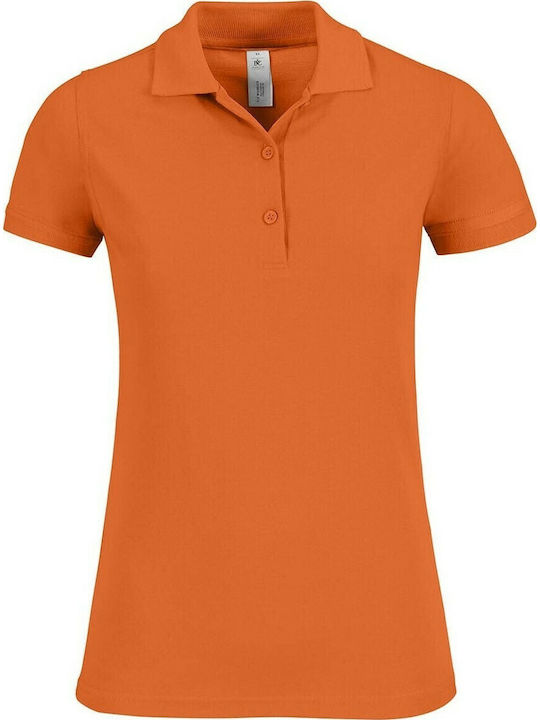 B&C Women's Short Sleeve Promotional Blouse Pumpkin Orange