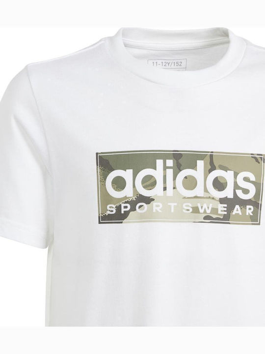 Kids' T-shirt White Camo Linear