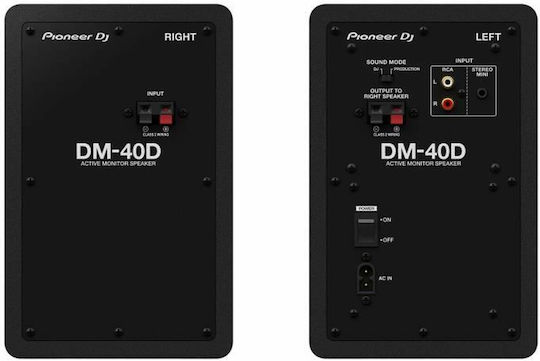 Pioneer DM-40D Boxe Studio Monitor 4" 38W (Pereche) Negre