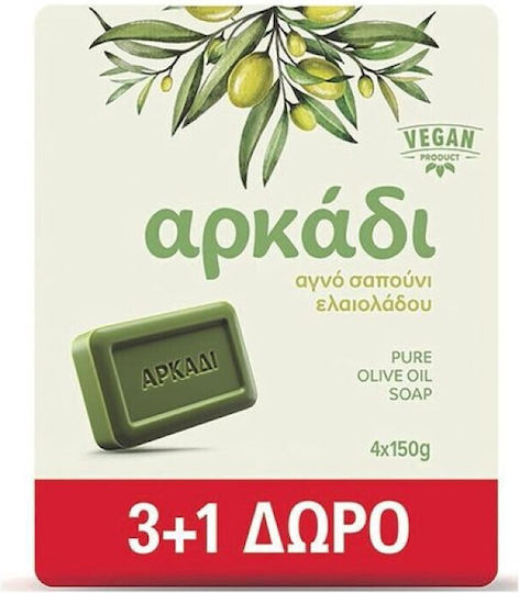 Αρκάδι Πράσινο Σαπούνι 4x150gr