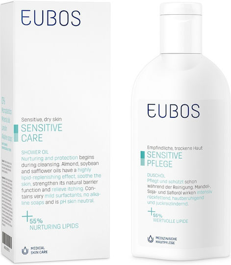 Eubos Shower Oil F Душ Гел с Бадем Успокояващ 200ml