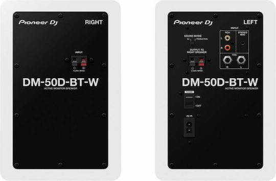 Pioneer DM-50D-BT Studio Active Speaker 2 No of Drivers with Bluetooth 50W White (Pair)