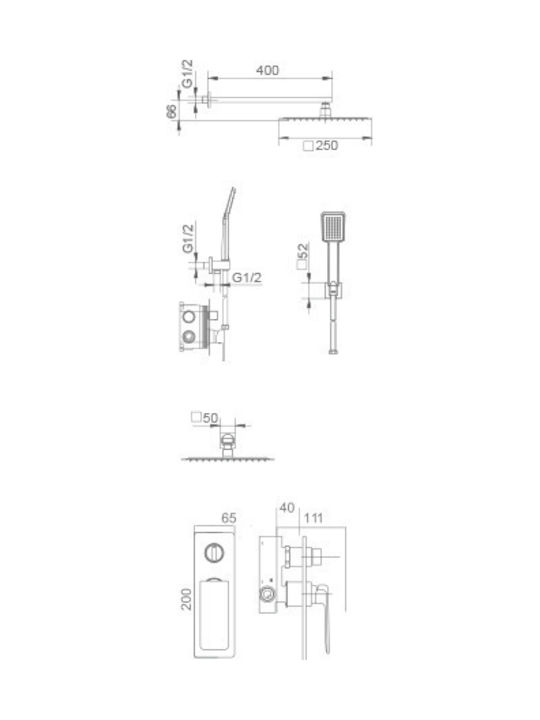 Imex Fiyi Built-In with 2 Exits White