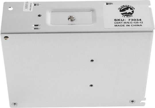 GloboStar Ρυθμιζόμενο Τροφοδοτικό LED IP20 Ισχύος 120W με Τάση Εξόδου 12V