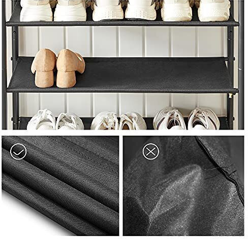 Stoff Schuhschrank 75x30x91cm