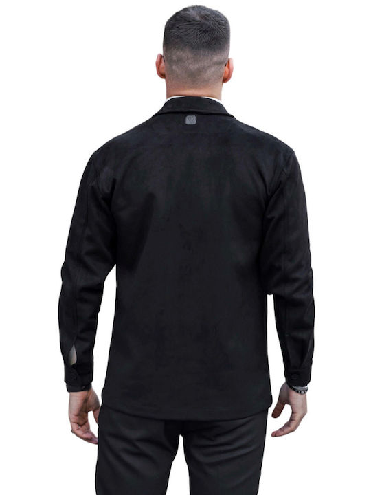 Vittorio Artist Vittorio Herrenhemd Overshirt Langärmelig Black