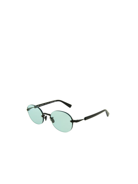 Gast Olli Sunglasses with Black Metal Frame and Green Lens OL01