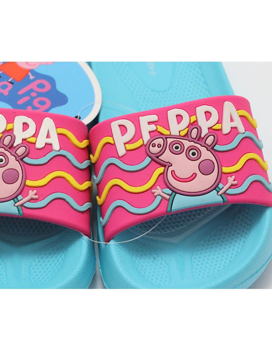 Peppa Pig Kinder Badeschlappen Peppa Schwein Hellblau