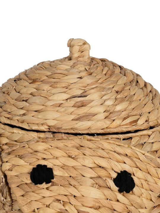 Decorative Basket Wicker with Handles Black 38x38x42cm BigBuy