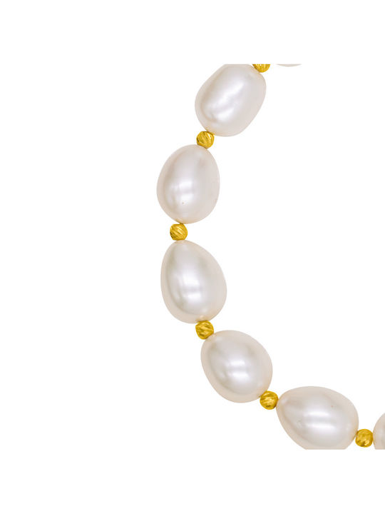 Margaritari Bracelet made of Gold 14K with Pearls