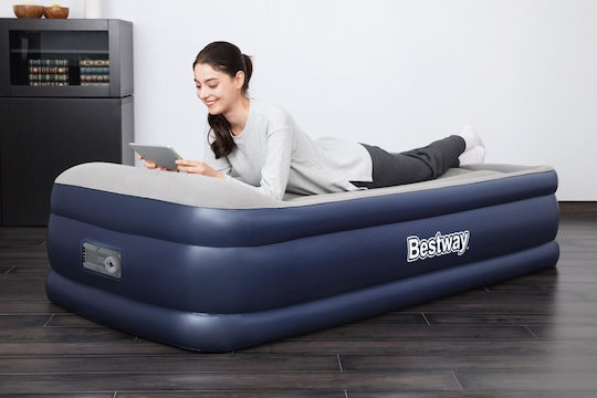 Bestway Aufblasbare Camping-Luftmatratze Einzel mit Integrierter Elektrischer Pumpe 191x97x46cm