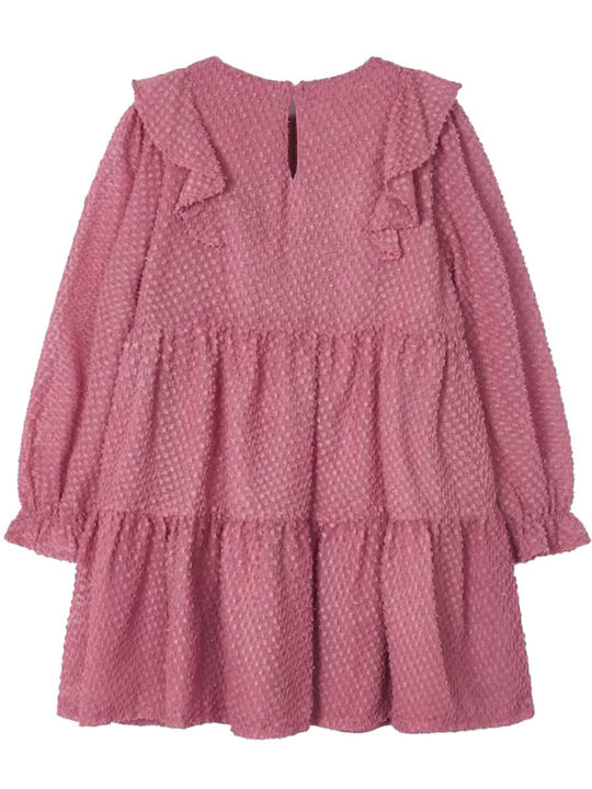 Kinderkleid Langärmelig Tüll Pink